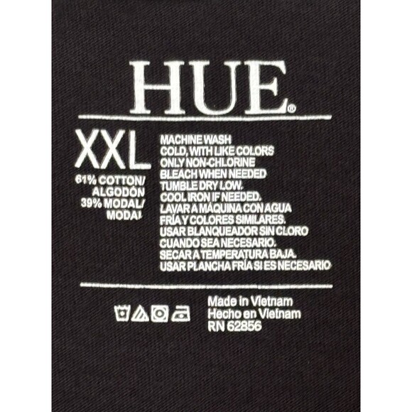 Hue Women’s Black V-Neck Short Sleeve T-Shirt  2XL Soft Stretch Sleepwear - Picture 3 of 9